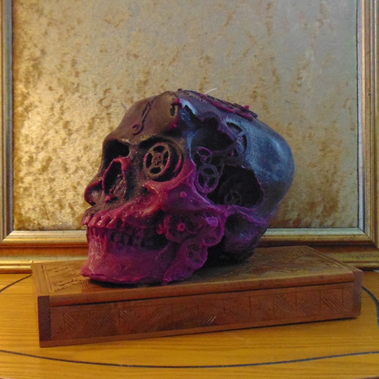 Candle - Steampunk Skull Design #1