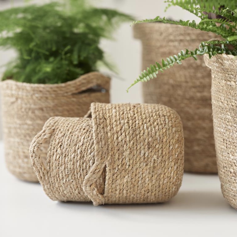 Natural woven basket
