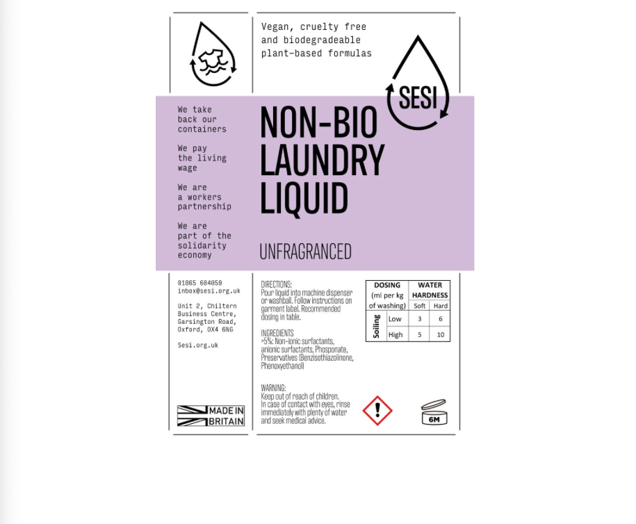 Non-Biological Laundry Liquid | Sesi