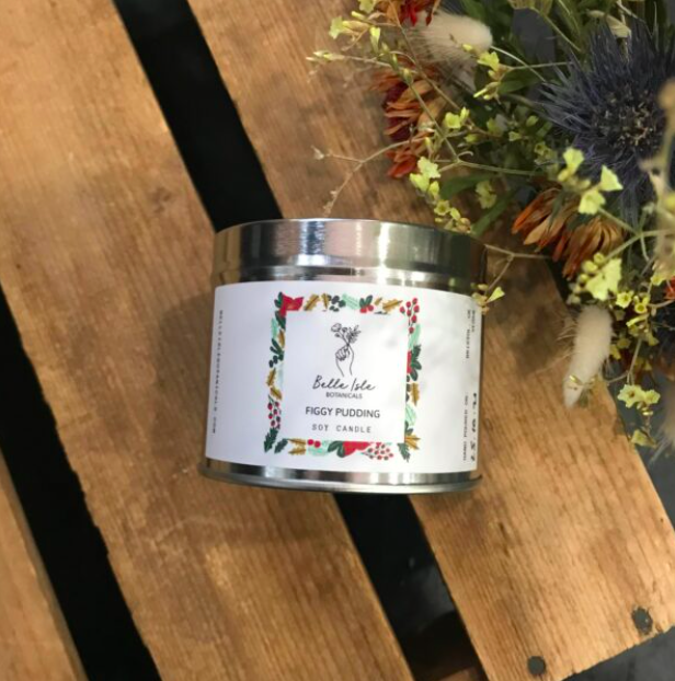 Figgy Pudding Soy Candle | Vegan from Belle Isle Botanicals