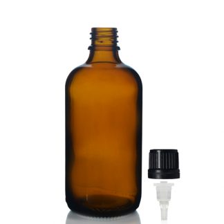 Amber Glass Bottle with Plug | Various Sizes