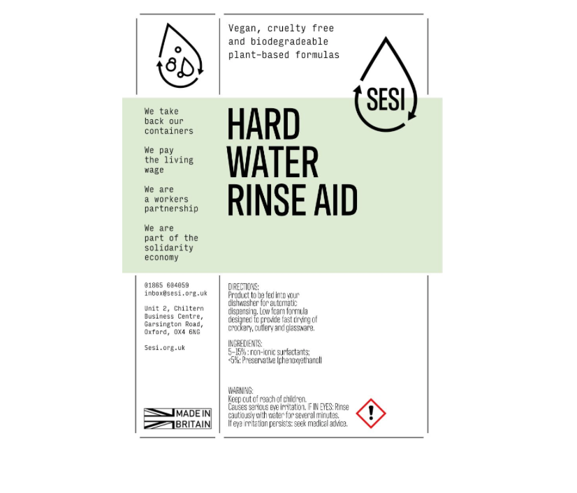 Hard Water Rinse Aid | Sesi