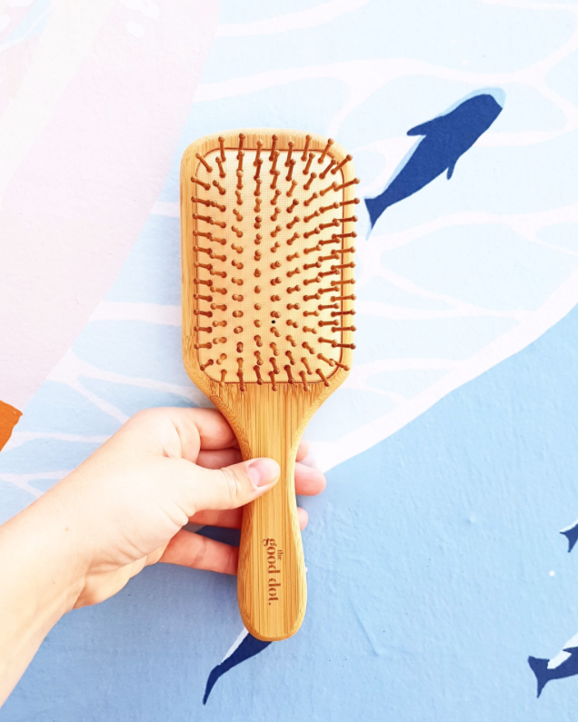 Hairbrush with Wooden Pins (Paddle) | Good Dot