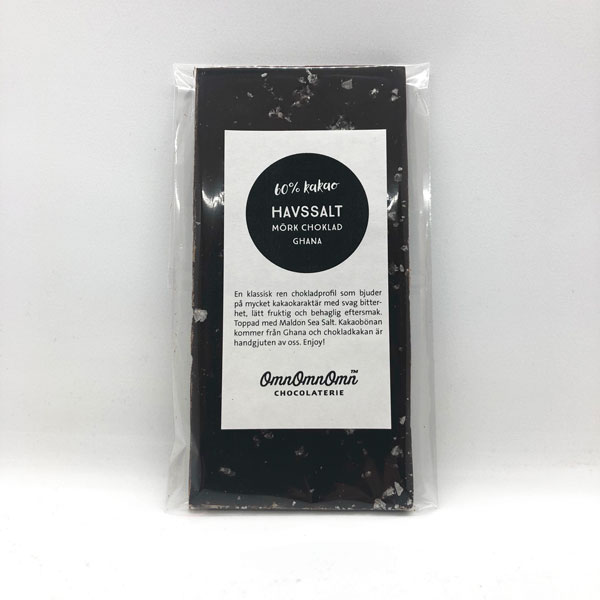 Havssalt – Mörk chokladkaka, 60 % kakao