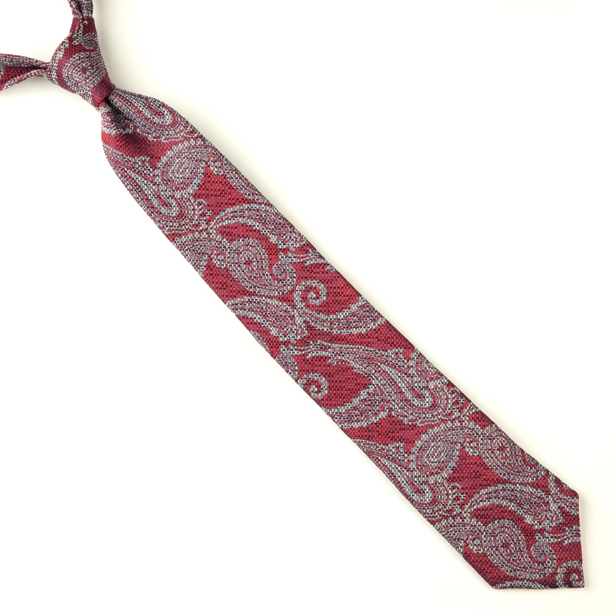 Woolsthorpe Red Silk and Wool Tie