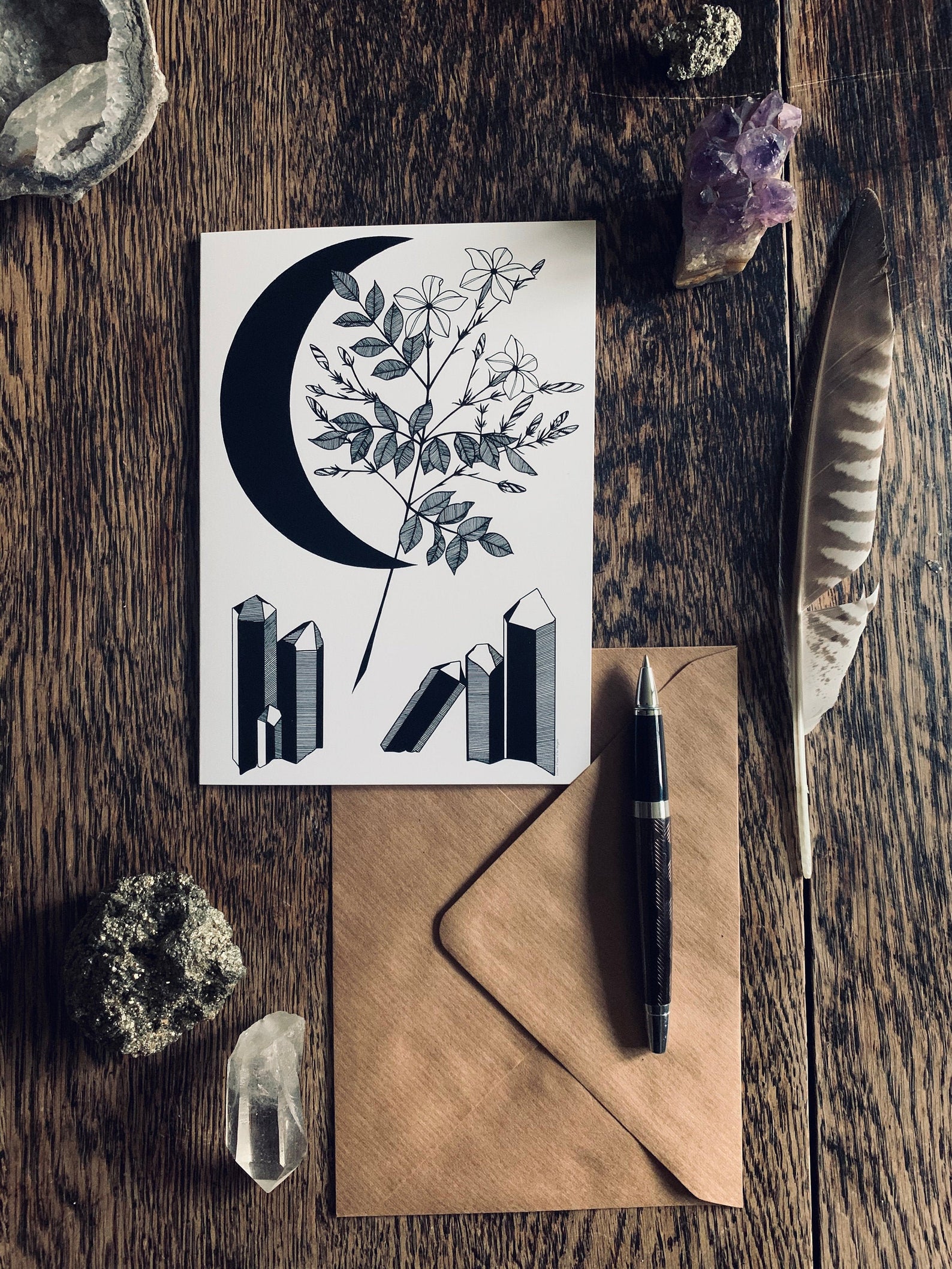 Jasmine and The Moon Card