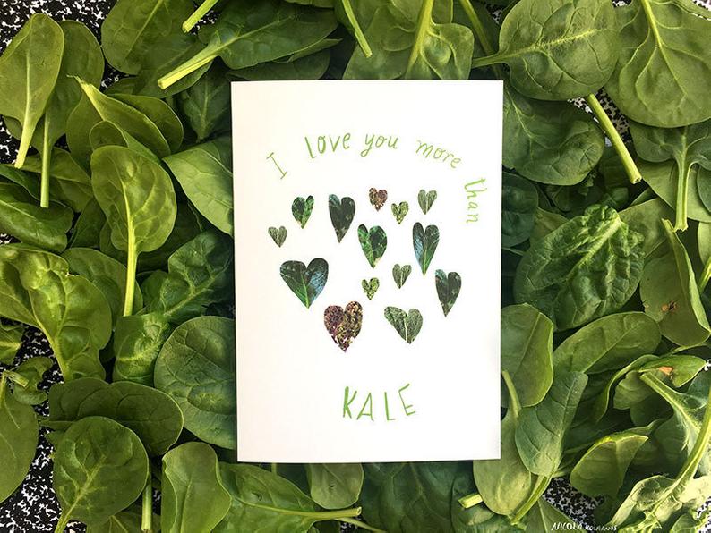 I Love You More Than Kale Card
