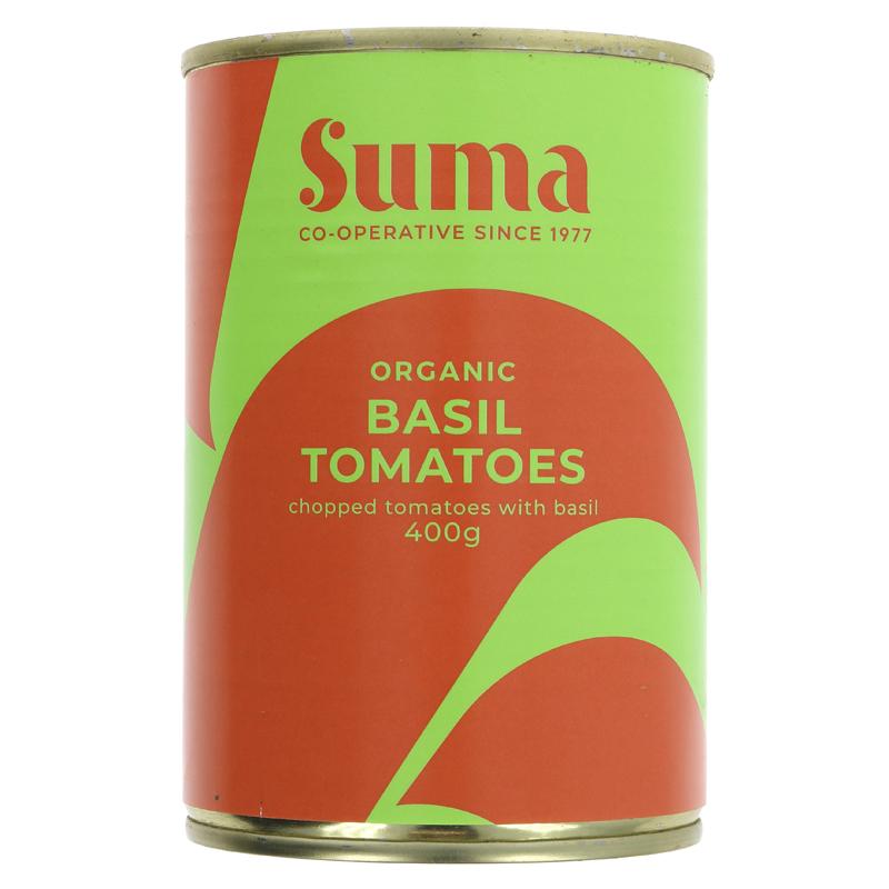 Chopped Tomatoes with Basil | Organic | Suma