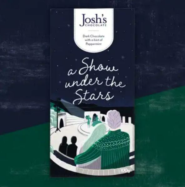 A Show under the Stars - Dark Chocolate with a Hint of Peppermint – Vegan (Josh's) 100g