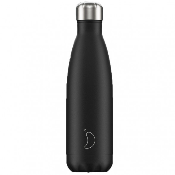 Chilly's Water Bottle 500ml - Monochrome Black