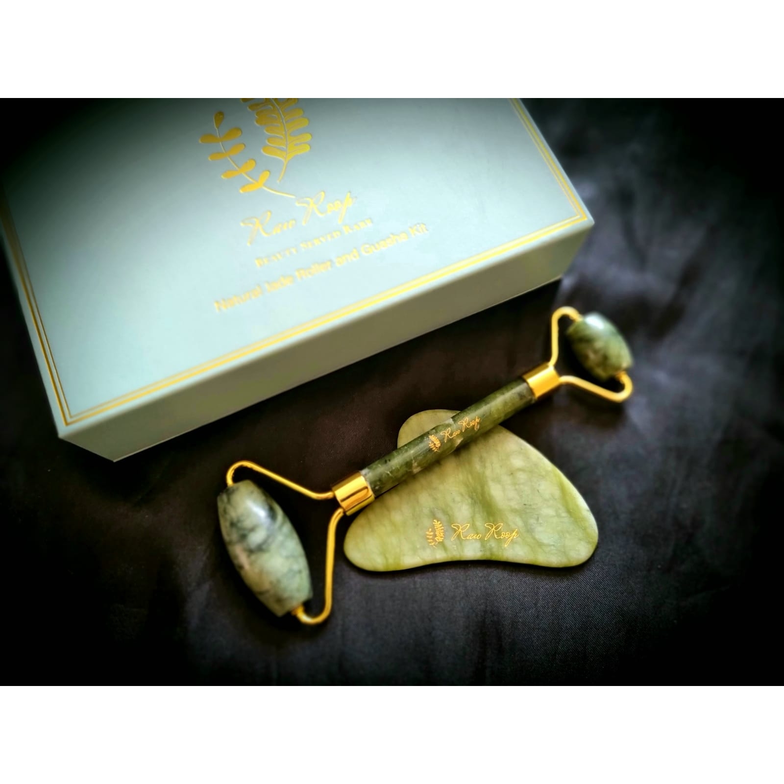  Raw Roop - Jade Roller & Gua Sha Combo Gift Box 
