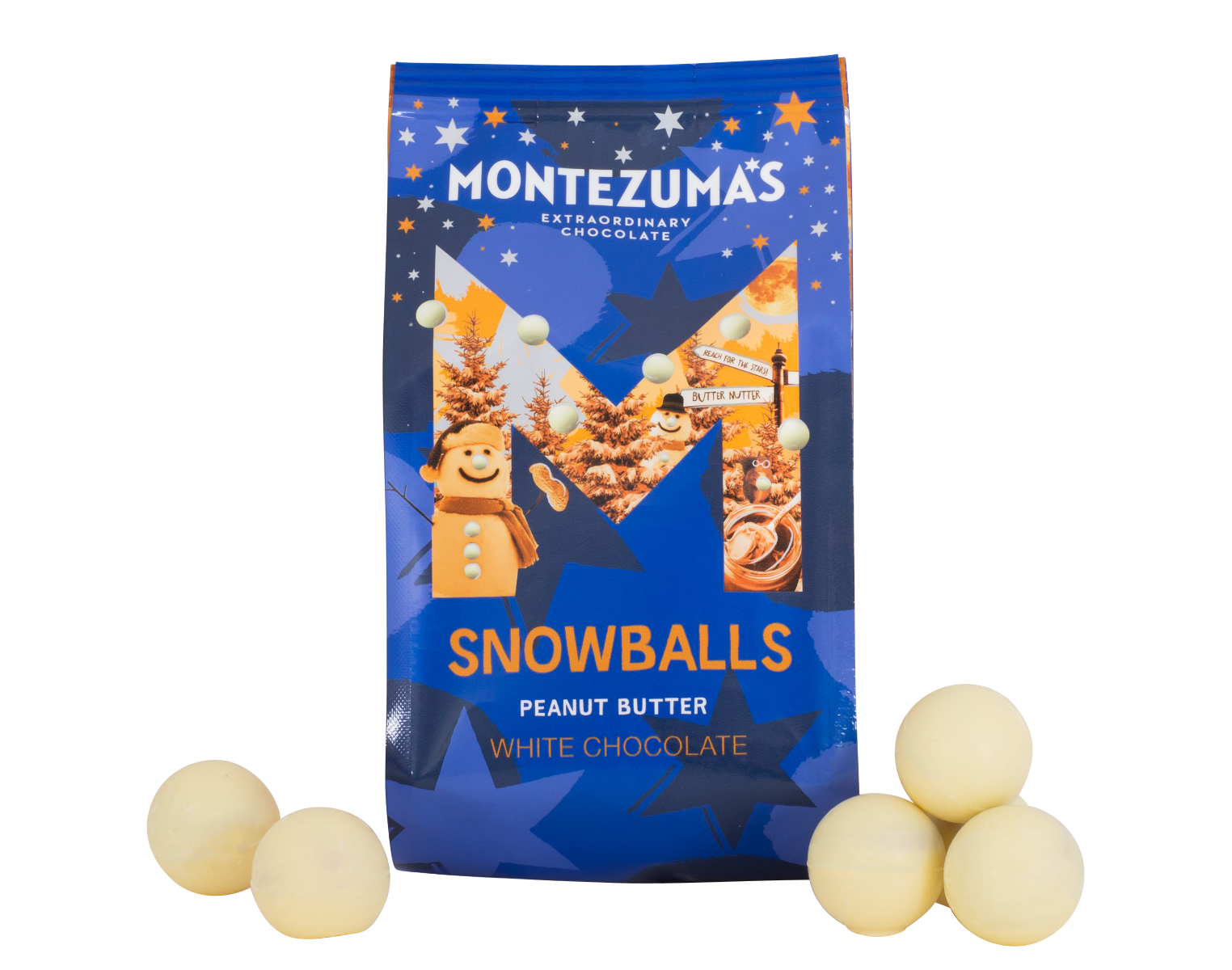 Montezumas Chocolate - Peanut Butter  Snowballs 150g