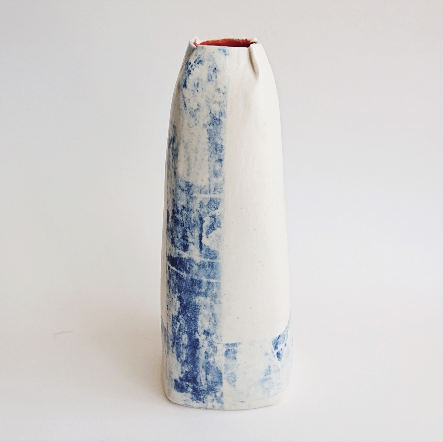 Hand-built porcelain vase by Clay Shed Studio