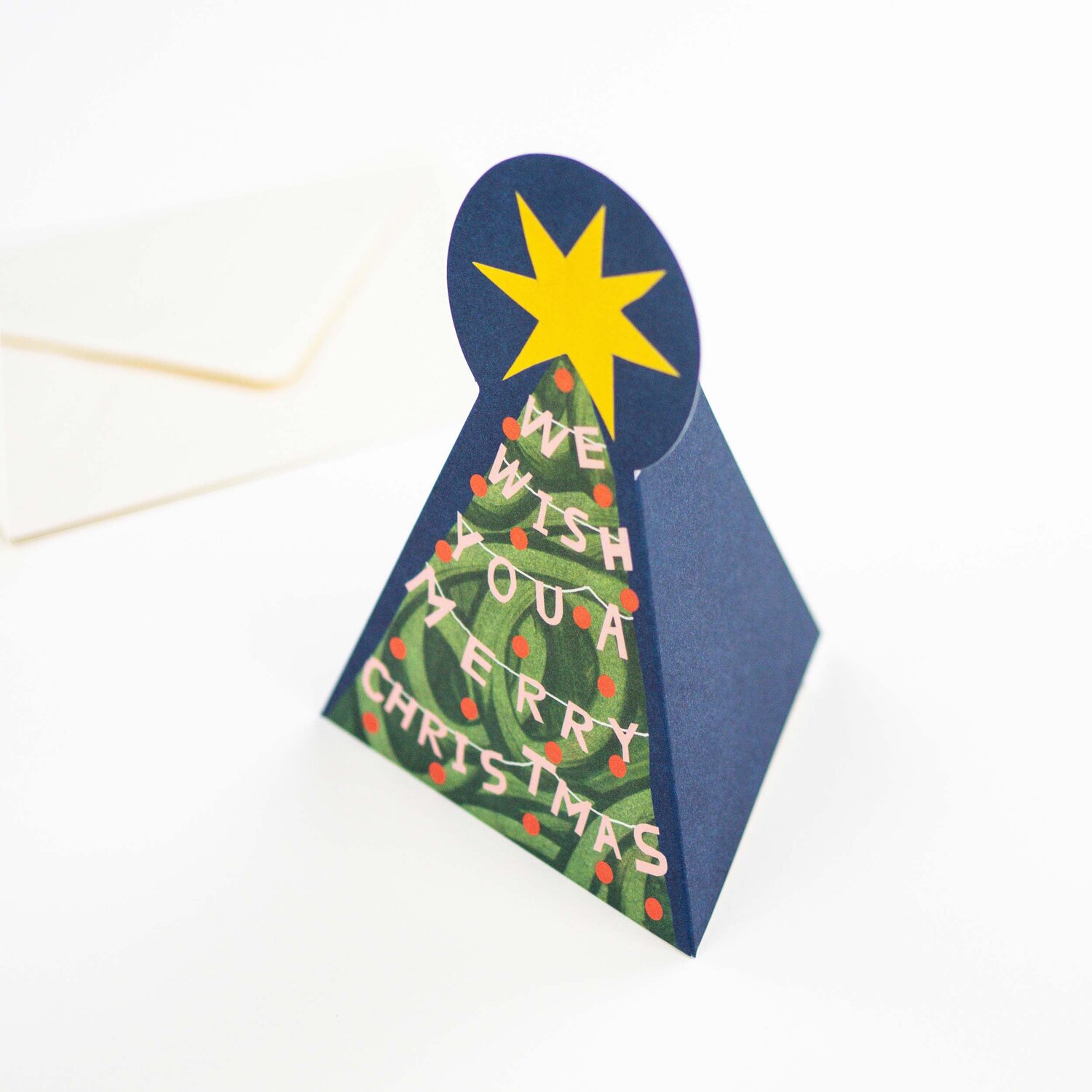 A Merry Christmas Tree standing card by Hadley Paper Goods