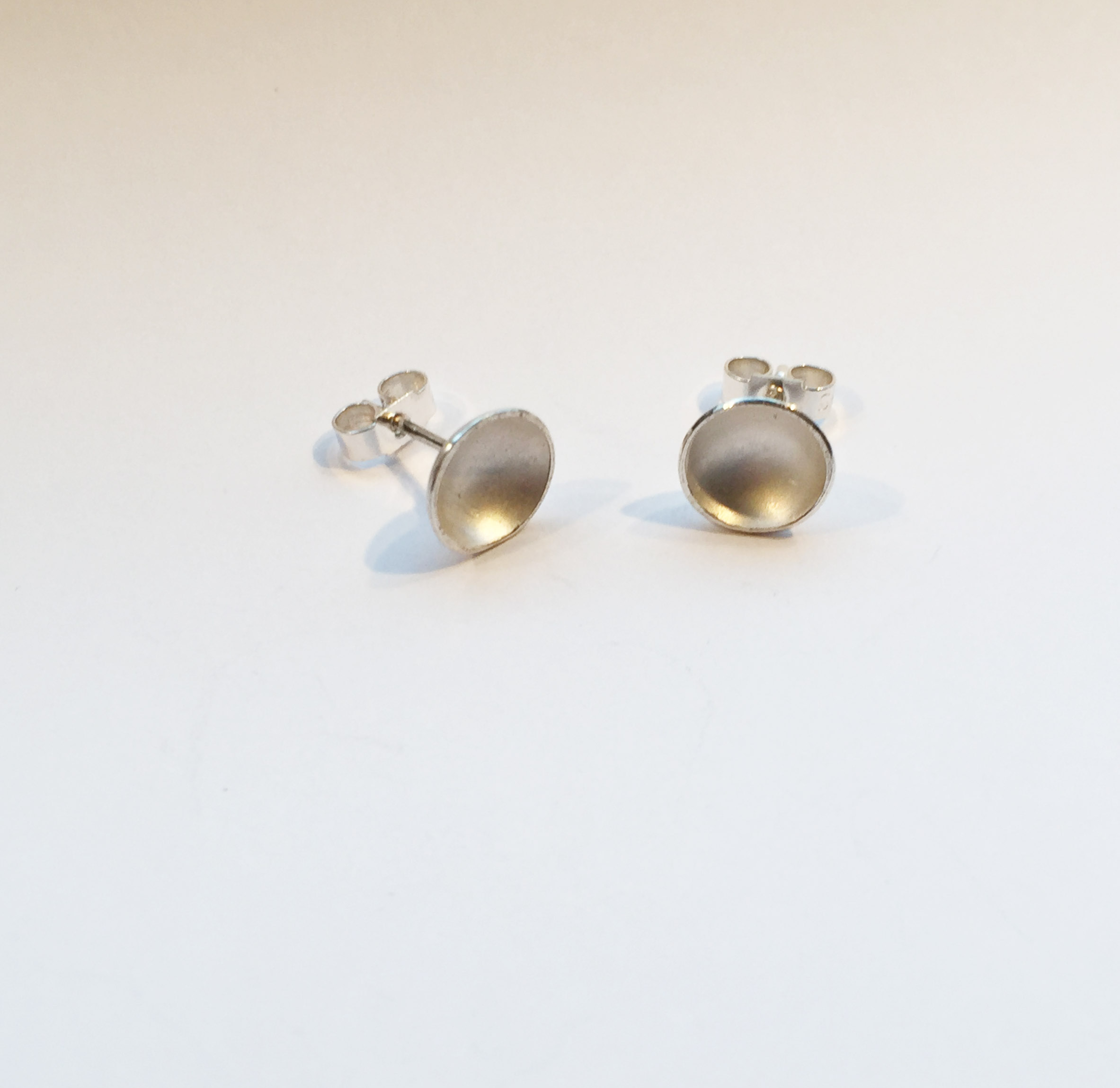 Silver earrings studs by Karen Parker