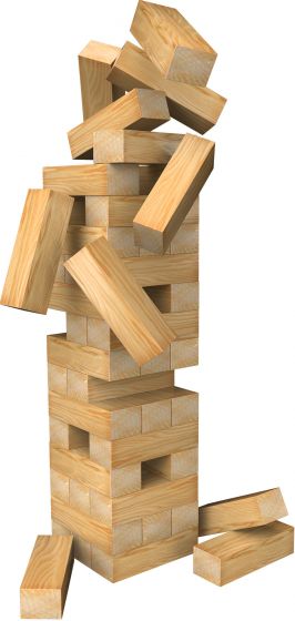 Classic Wood Tumbling Even Tower