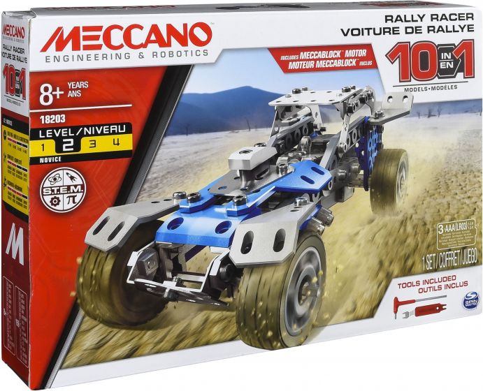 Meccano 10 in 1 Rally Racer Model Vehicle Building