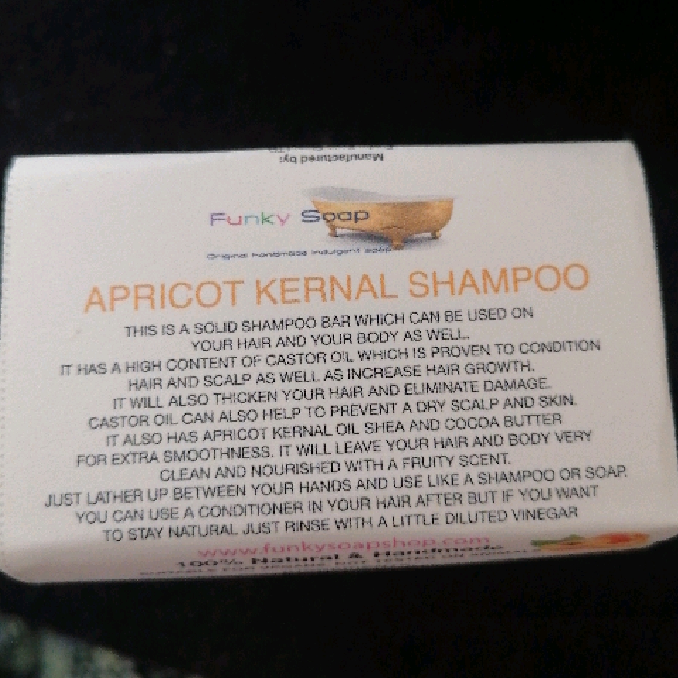 Apricot Kernal Solid Shampoo Bar 65g