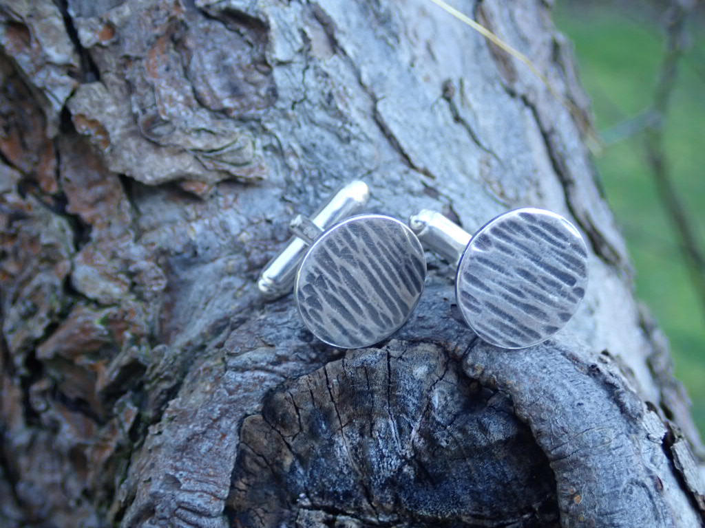 Driftwood Cufflinks in Eco-silver