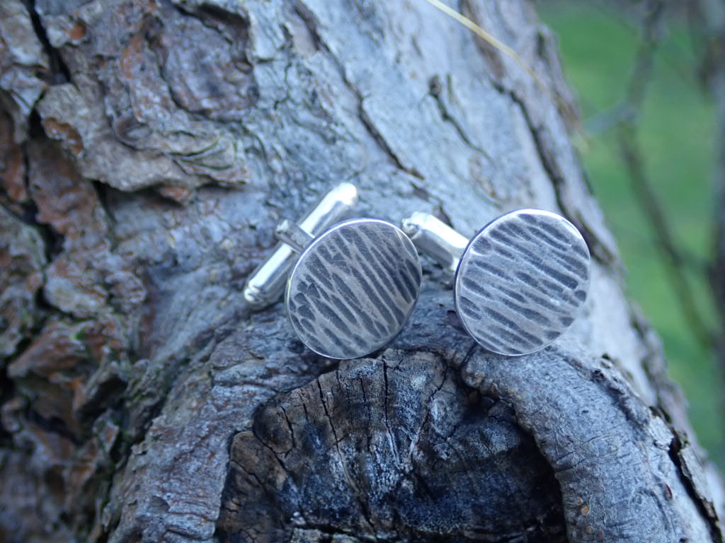 Driftwood Cufflinks in Eco-silver