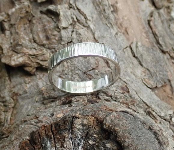 Driftwood Eco-silver Rings 4 x 1. 2mm