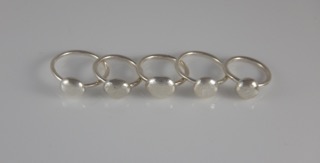 Pebble Eco-silver Rings 