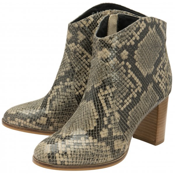 Ravel Foxton Snake Print Leather Ankle Boot 