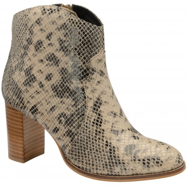 Ravel Foxton Snake Print Leather Ankle Boot 