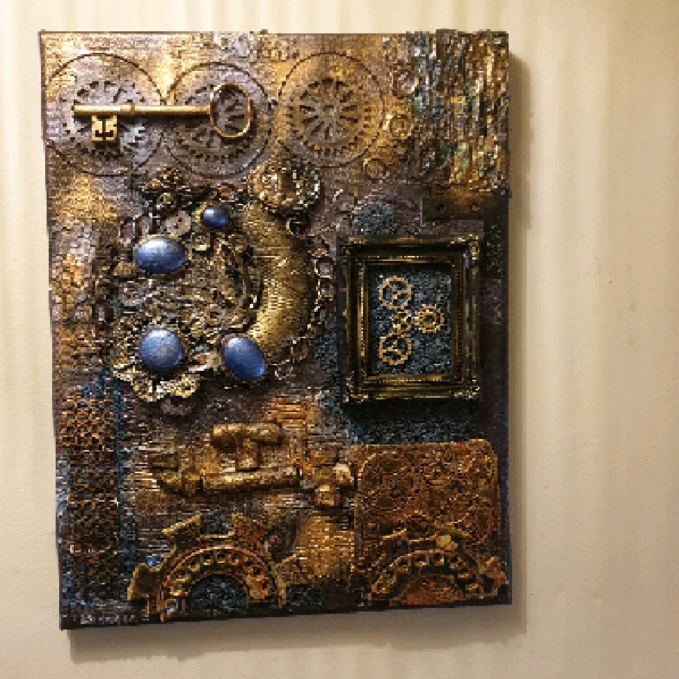Artwork - Cogs, keys & blue jewels (CR5)