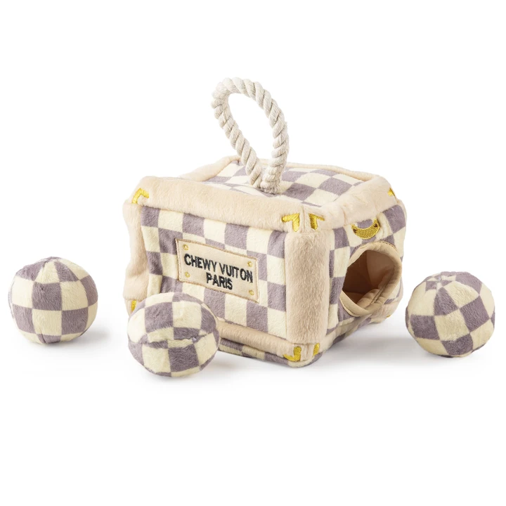 Chewy Vuitton Trunk burrow toy