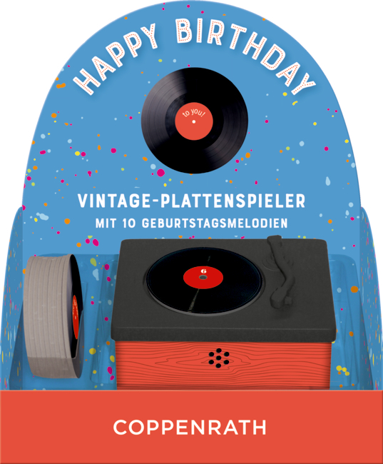 3720821 Vintage-Plattenspieler: Happy Birthday