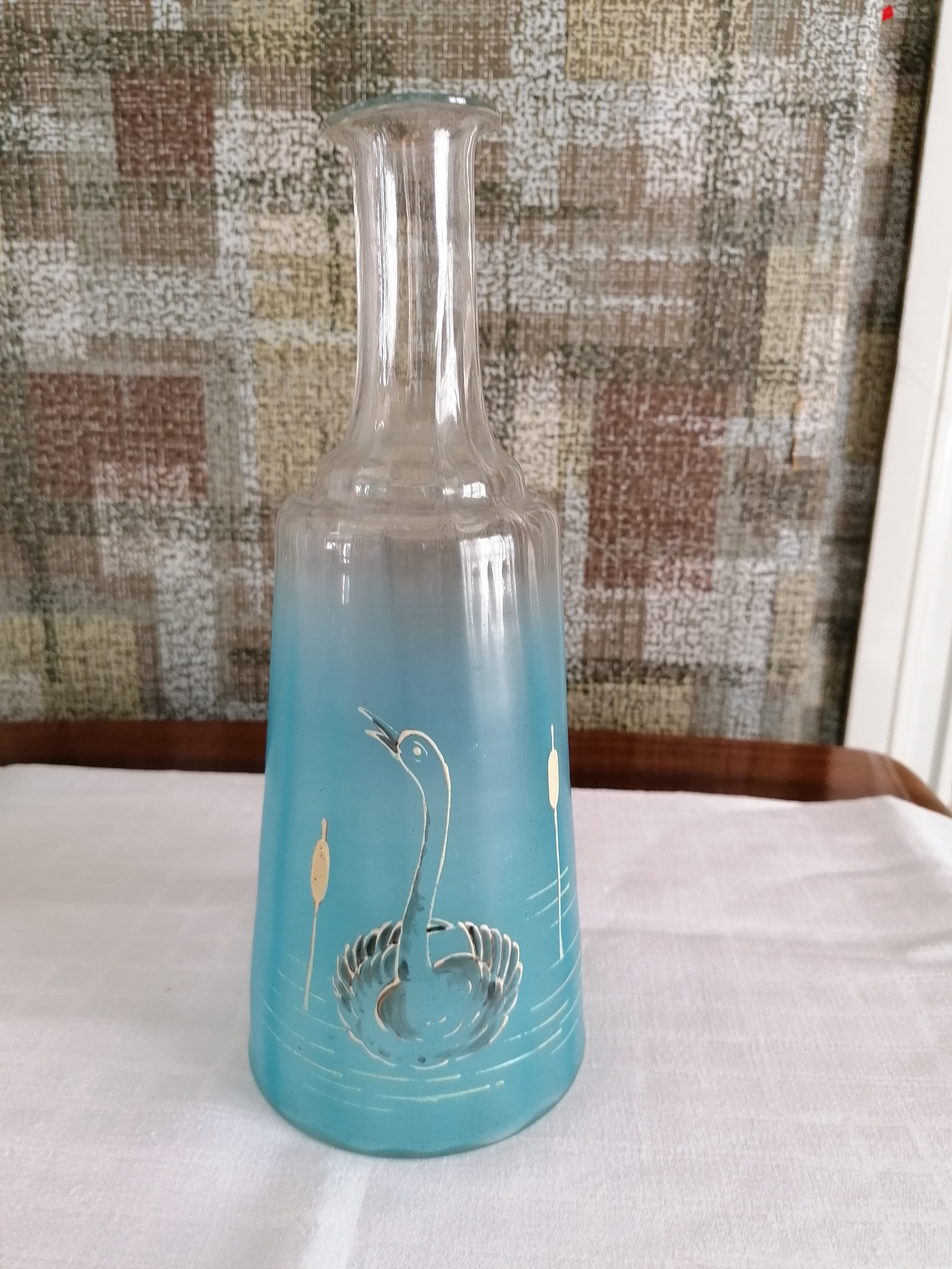 Vattenkaraff / Nattflaska med svan utan glas