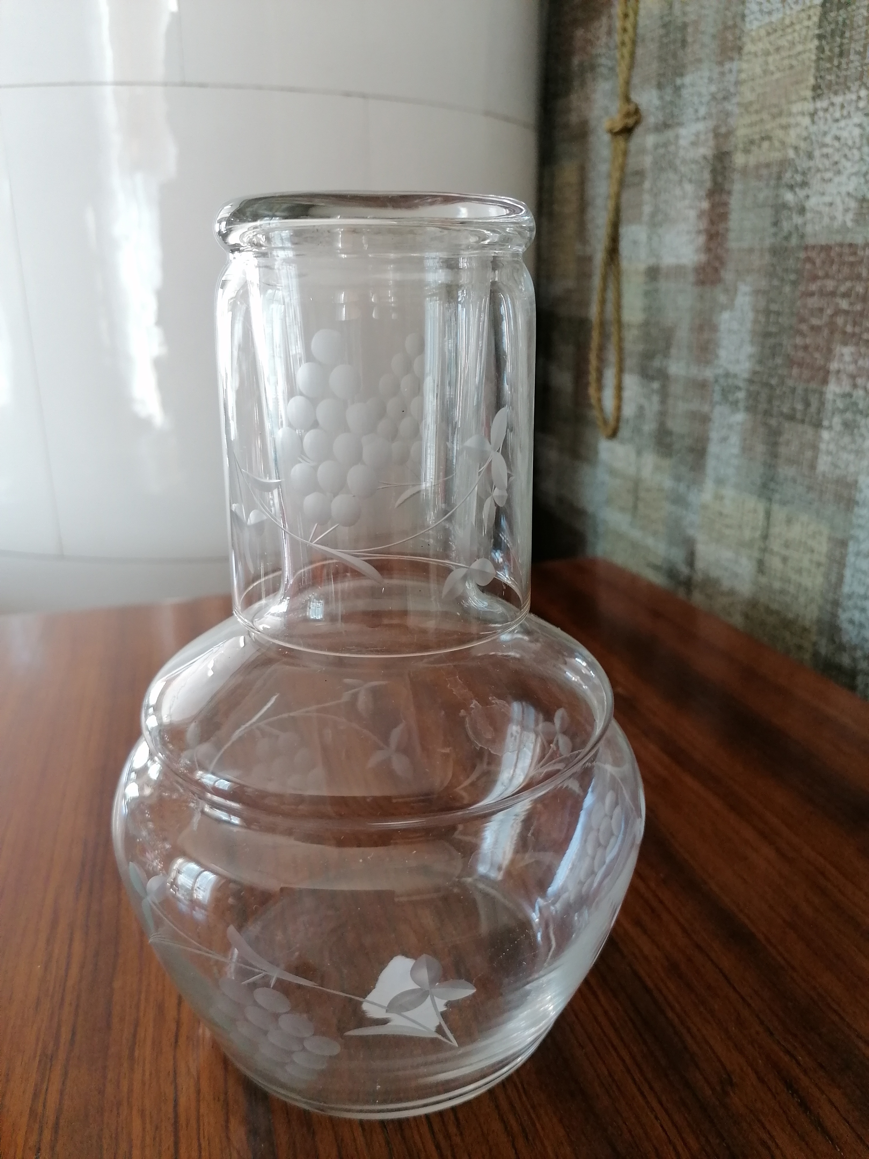 Vattenkaraff / Nattflaska med glas
