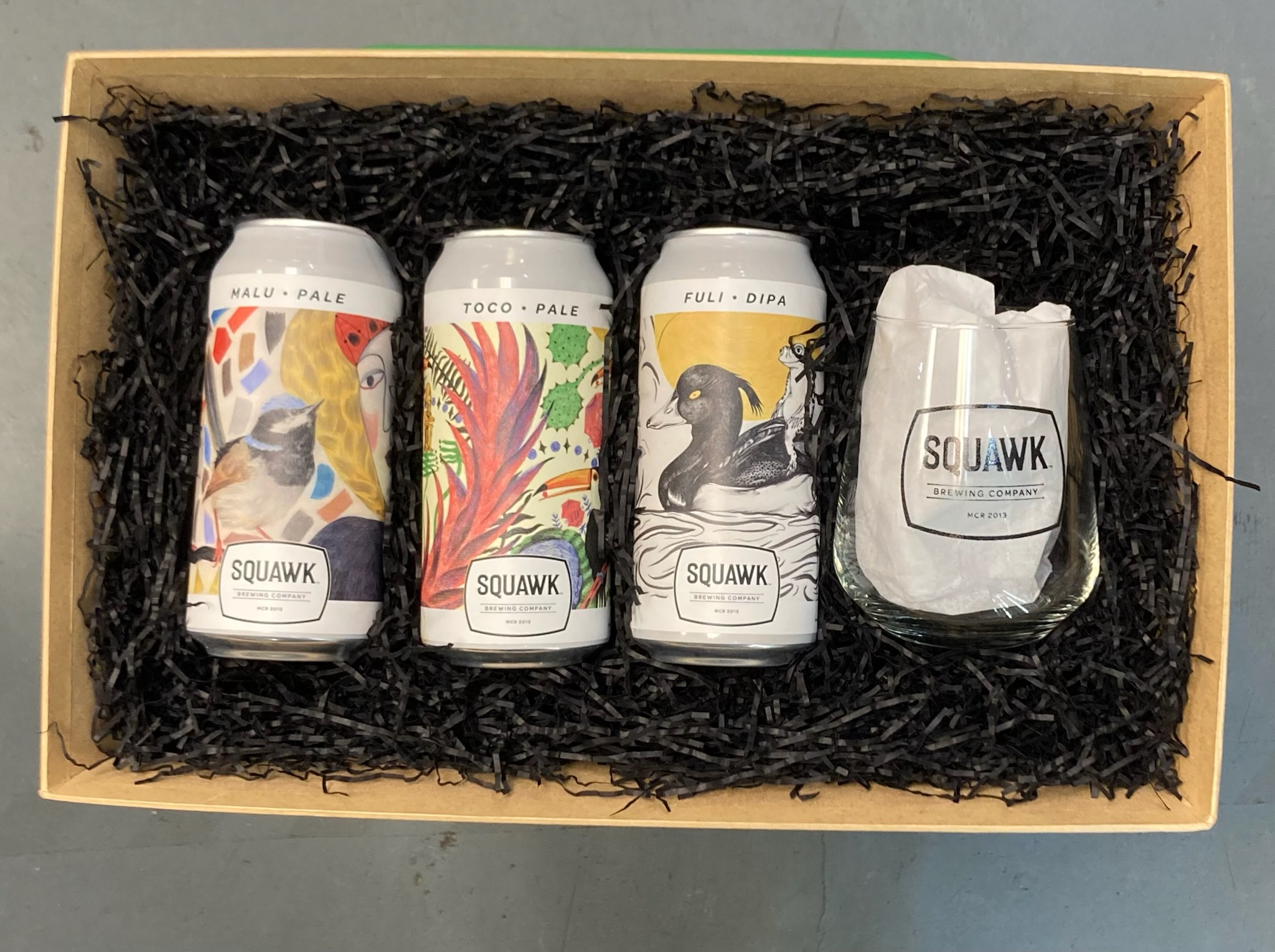 Squawk Brewery Hamper with Glass