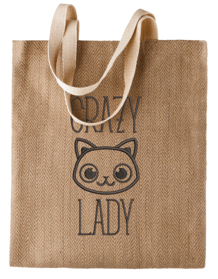 Shopper Jute Crazy Cat Lady