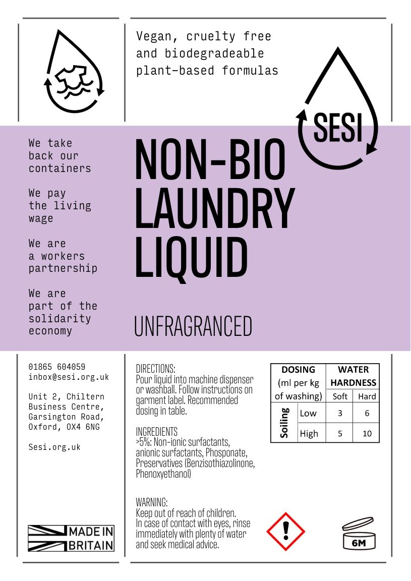 Laundry Liquid Non-Bio | SESI Refillable