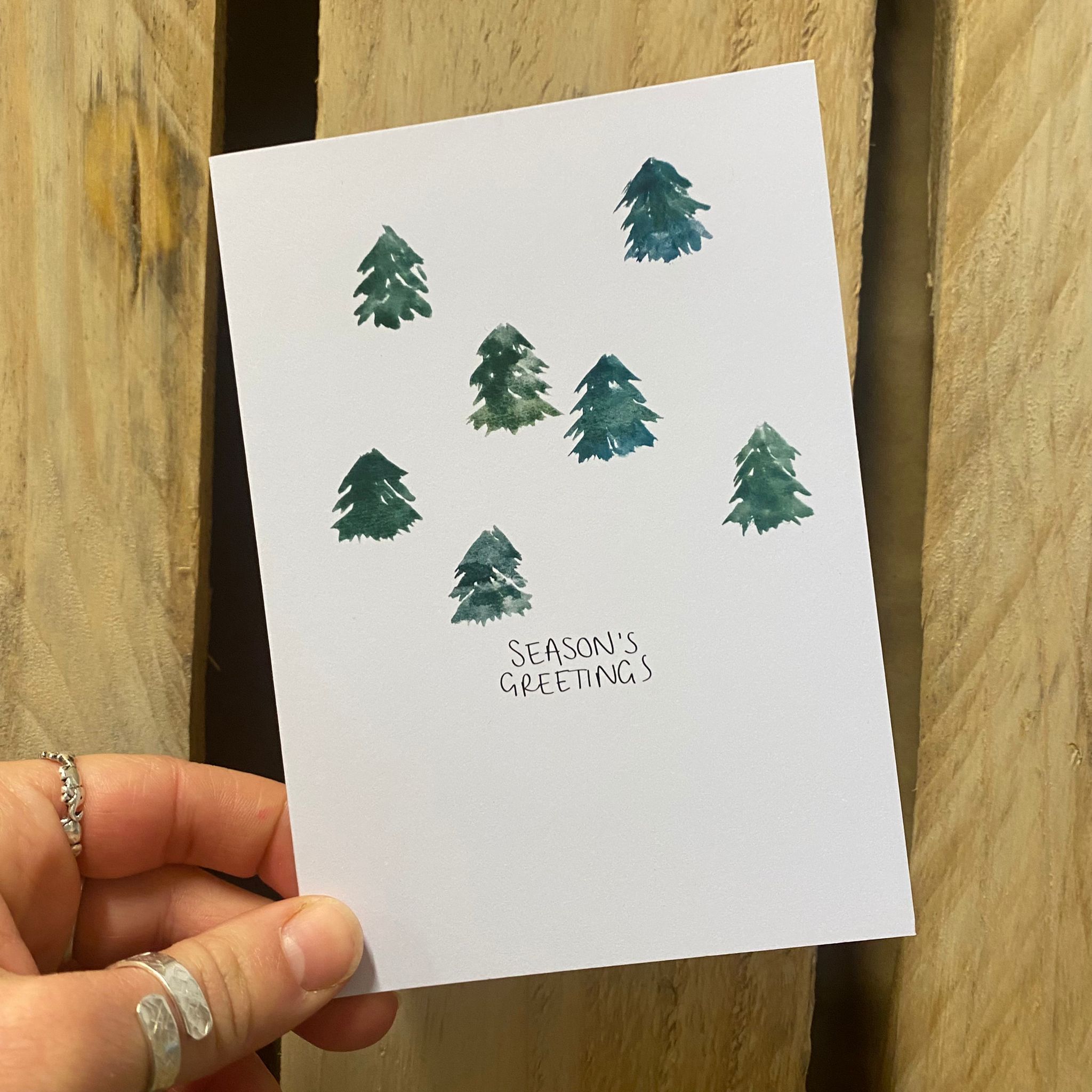 'Season's Greetings' Recycled Card