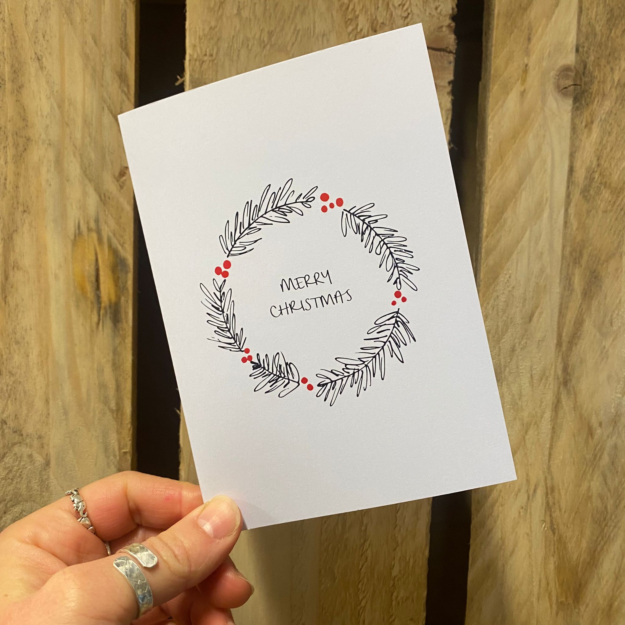 'Merry Christmas' Recycled Greetings Card