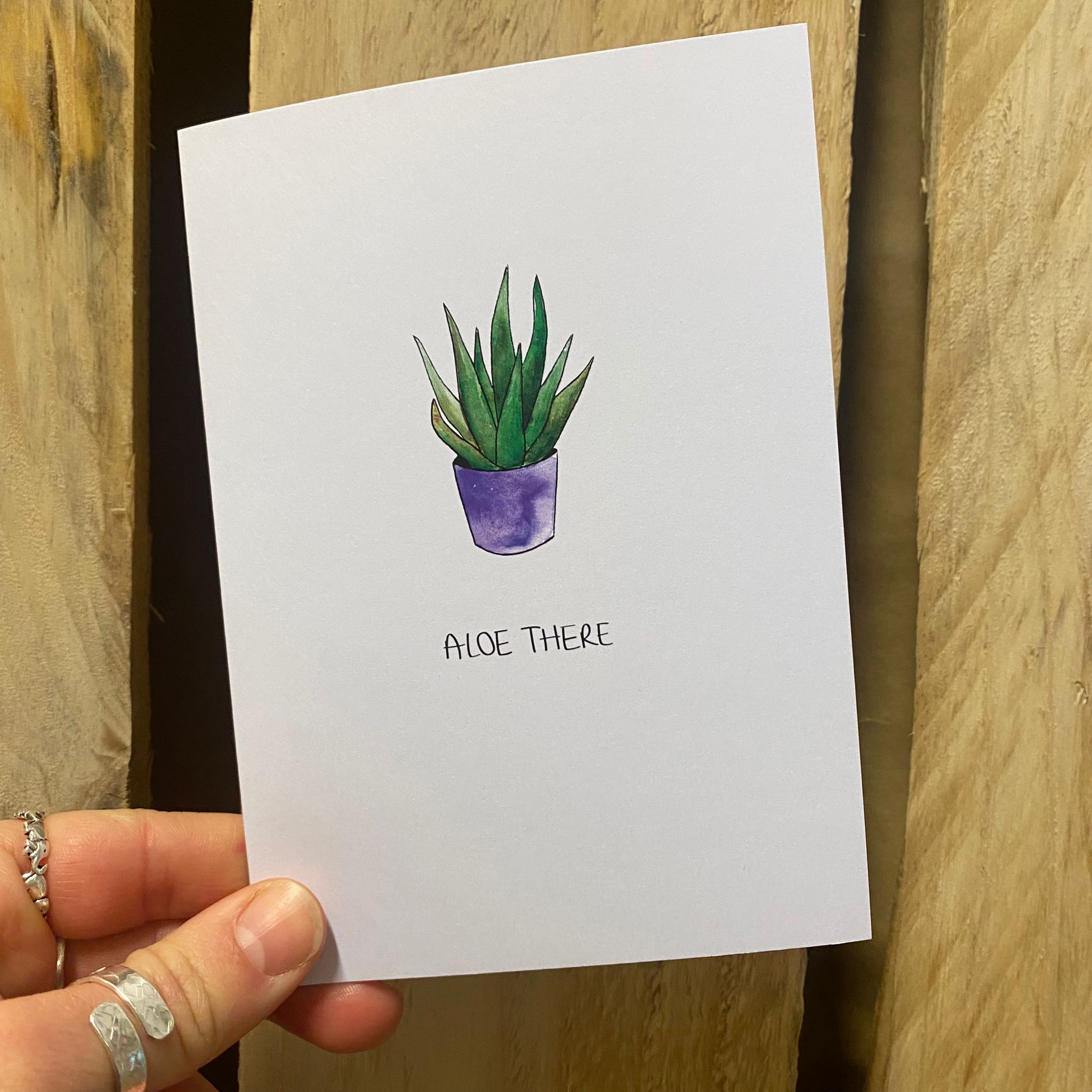'Aloe There' Recycled Greetings Card
