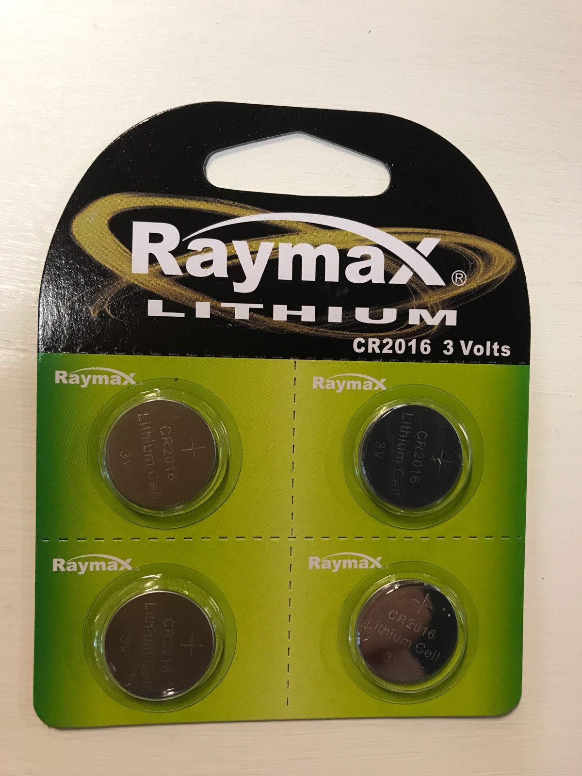 Batterier knappcell, 4-pack. Cr 2016-3V