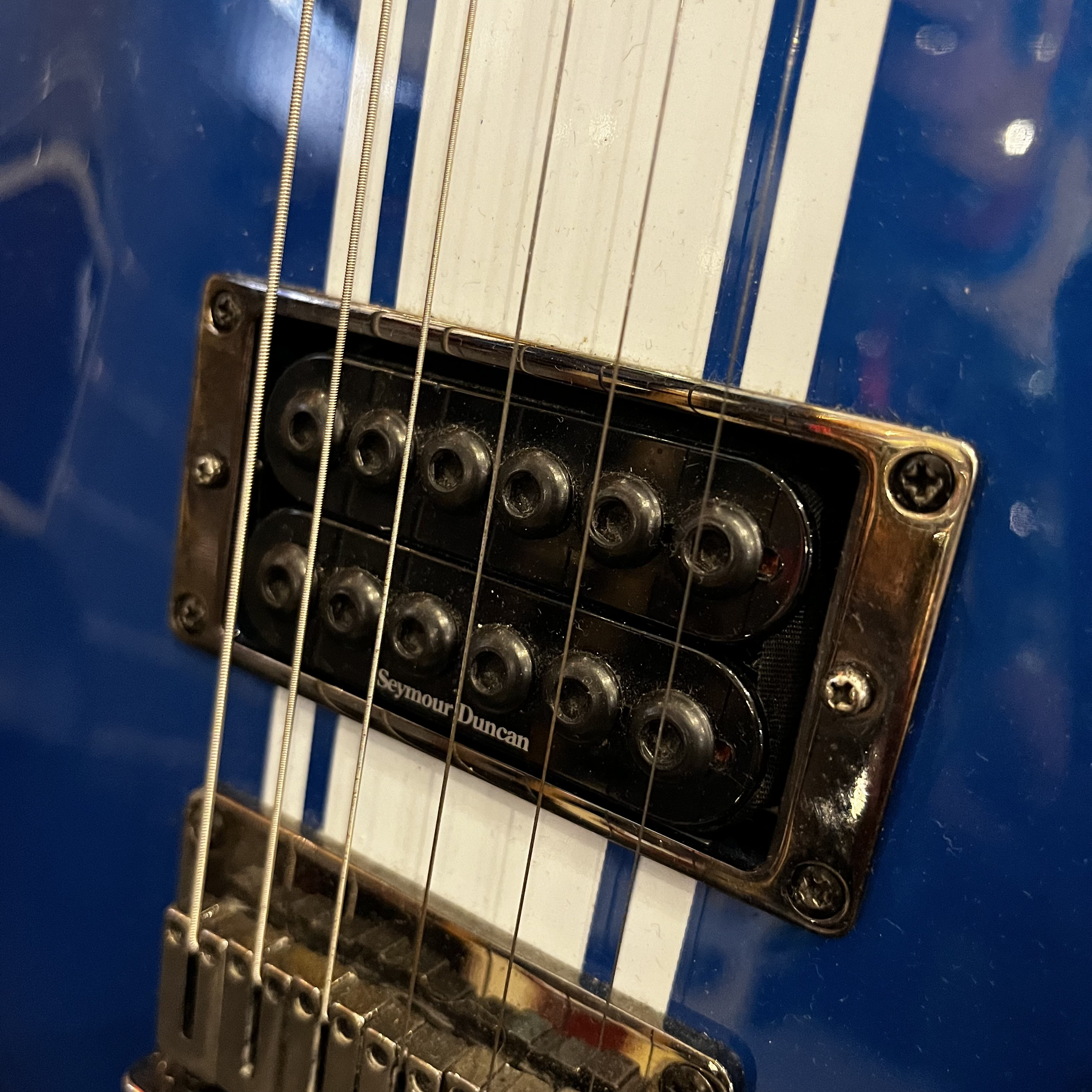 Fender Esquire Custom GT Telecaster Electric Guitar (Blue w/ White Racing Stripes)