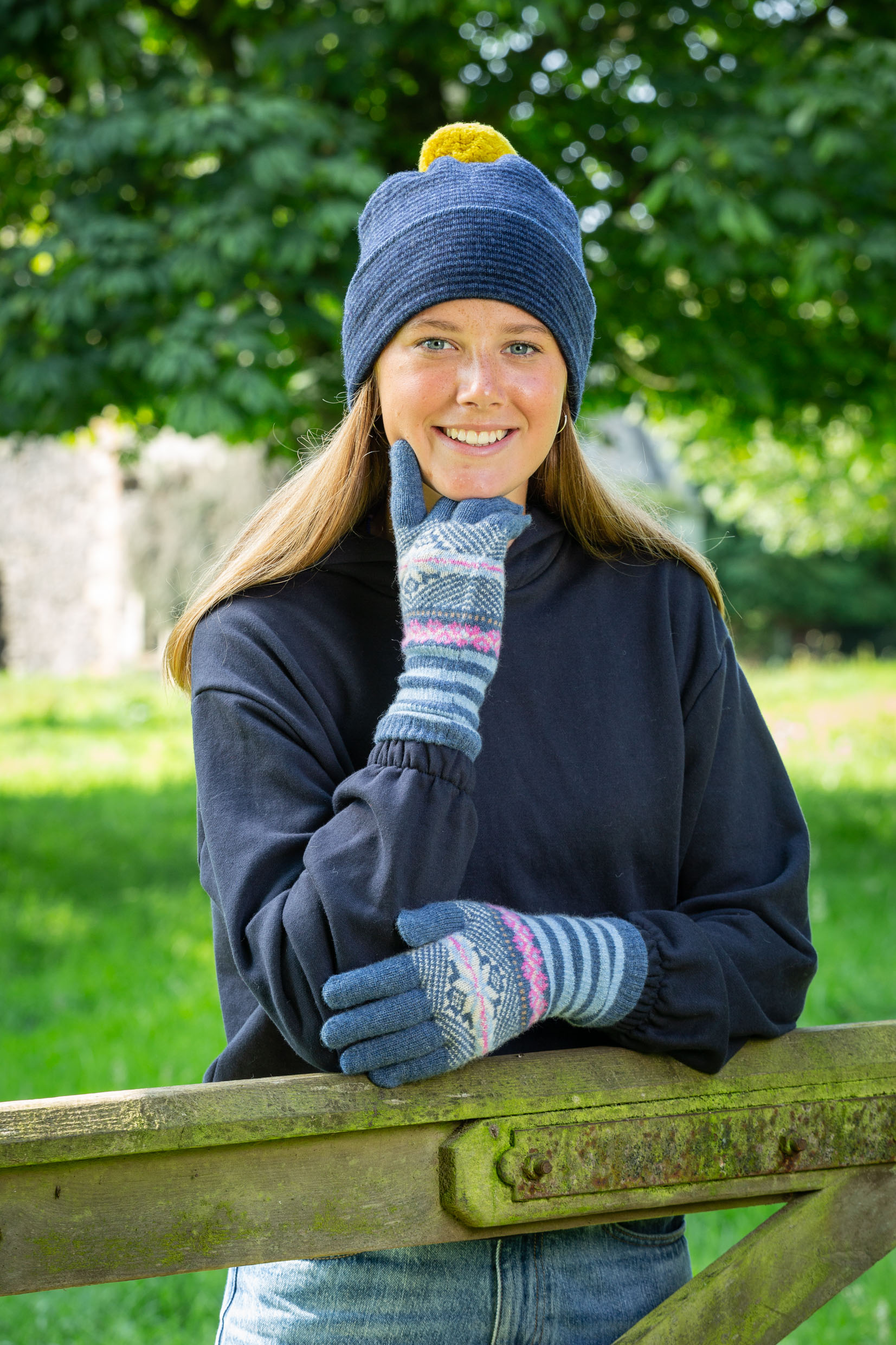 Fairisle Lambswool Long Gloves by Louise Wedderburn