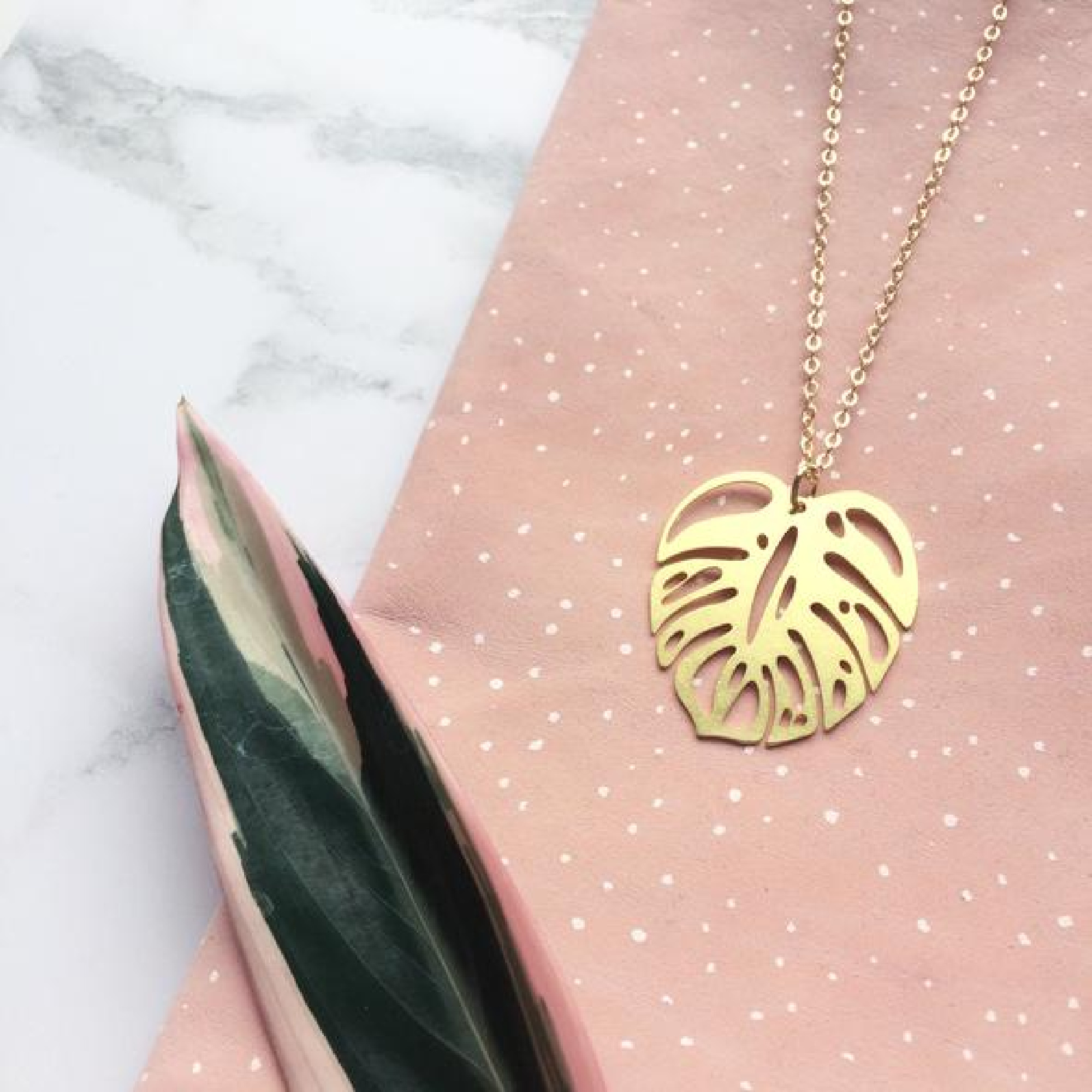 Monstera Necklace by Mica Peet