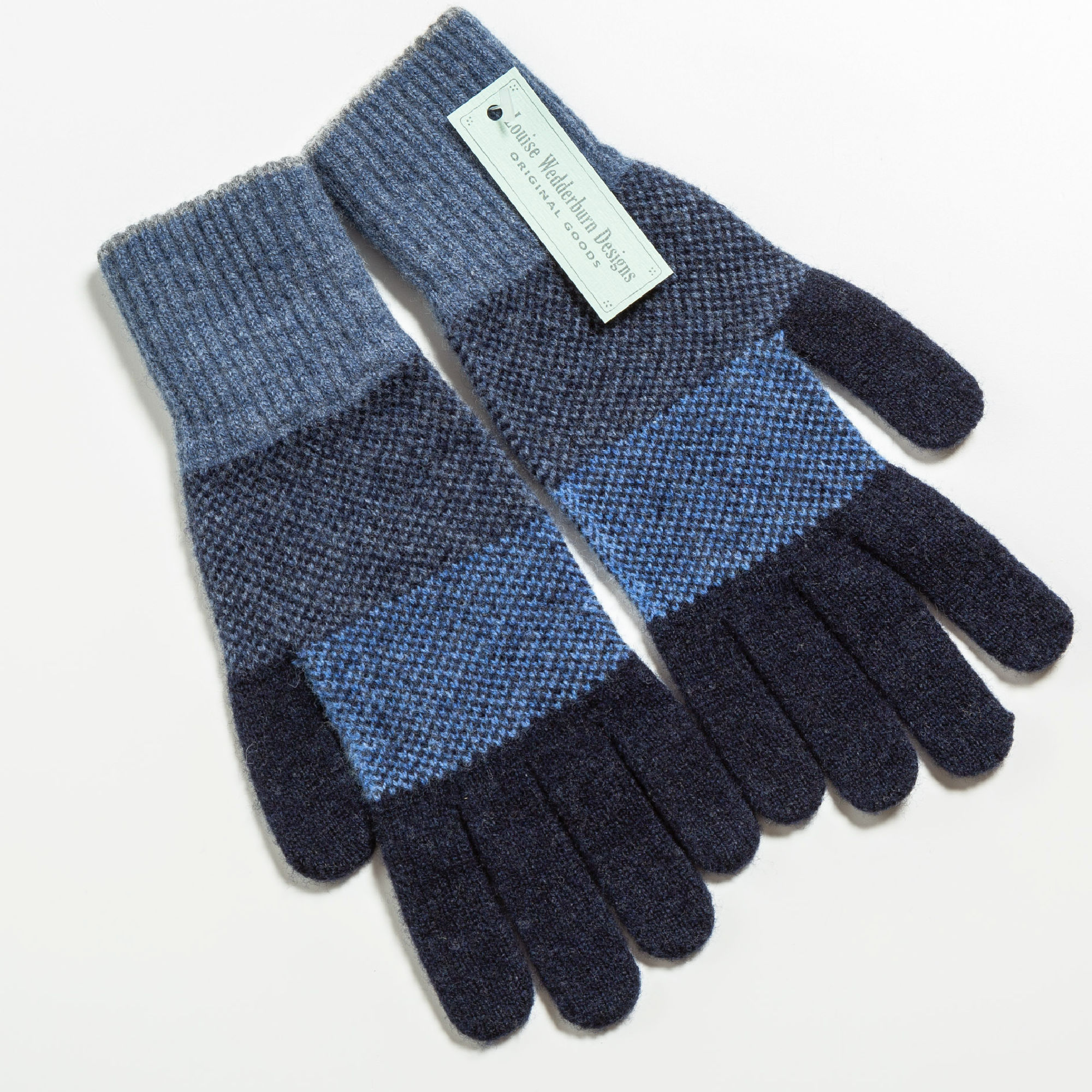 Men's Melange Gloves by Louise Wedderburn