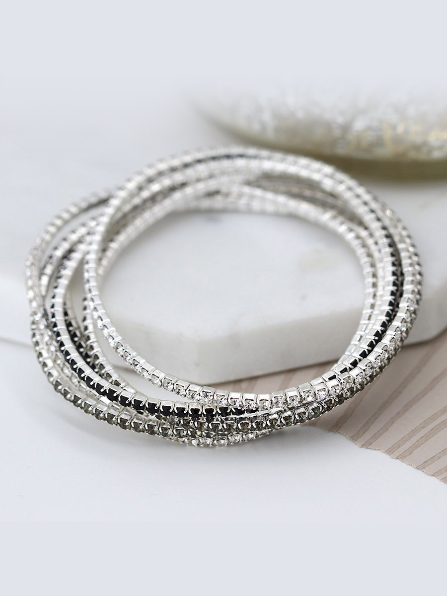 03266 Multi strand crystal bracelet