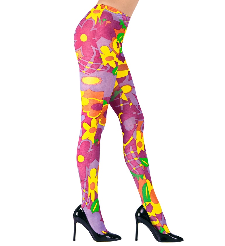 ACCESSORIES/TIGHTS & STOCKINGS/ PANTYHOSE - FLOWER POWER PINK