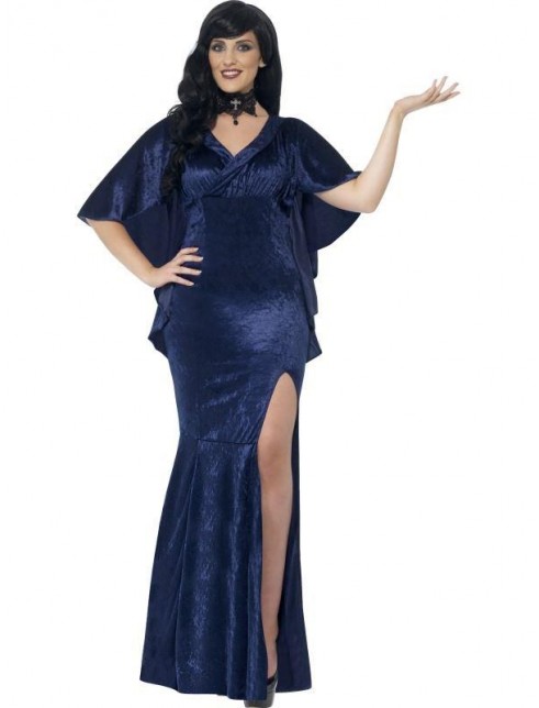 WOMAN/HALLOWEEN/Curves Sorceress Costume, Blue