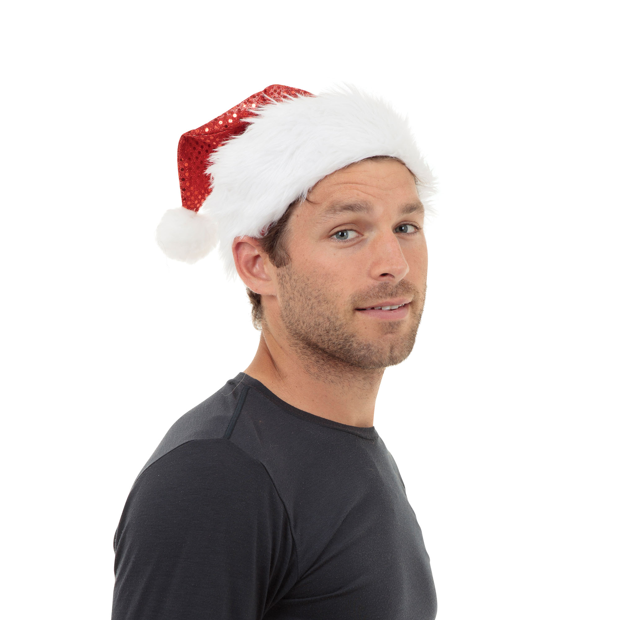 ACCESSORIES/CHRISTMAS/ Santa Hat Sequin