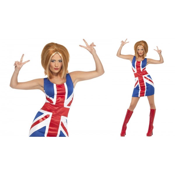 WOMAN/DECADES/1990'S/Ginger Power, 1990s Icon Costume, Union Jack