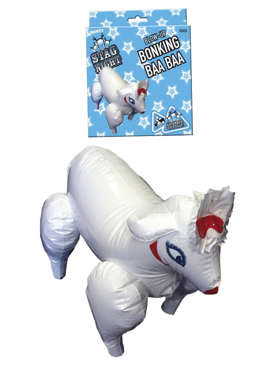 ACCESSORIES/INFLATABLES/Inflatable Sheep, Bonking Baa Baa, White
